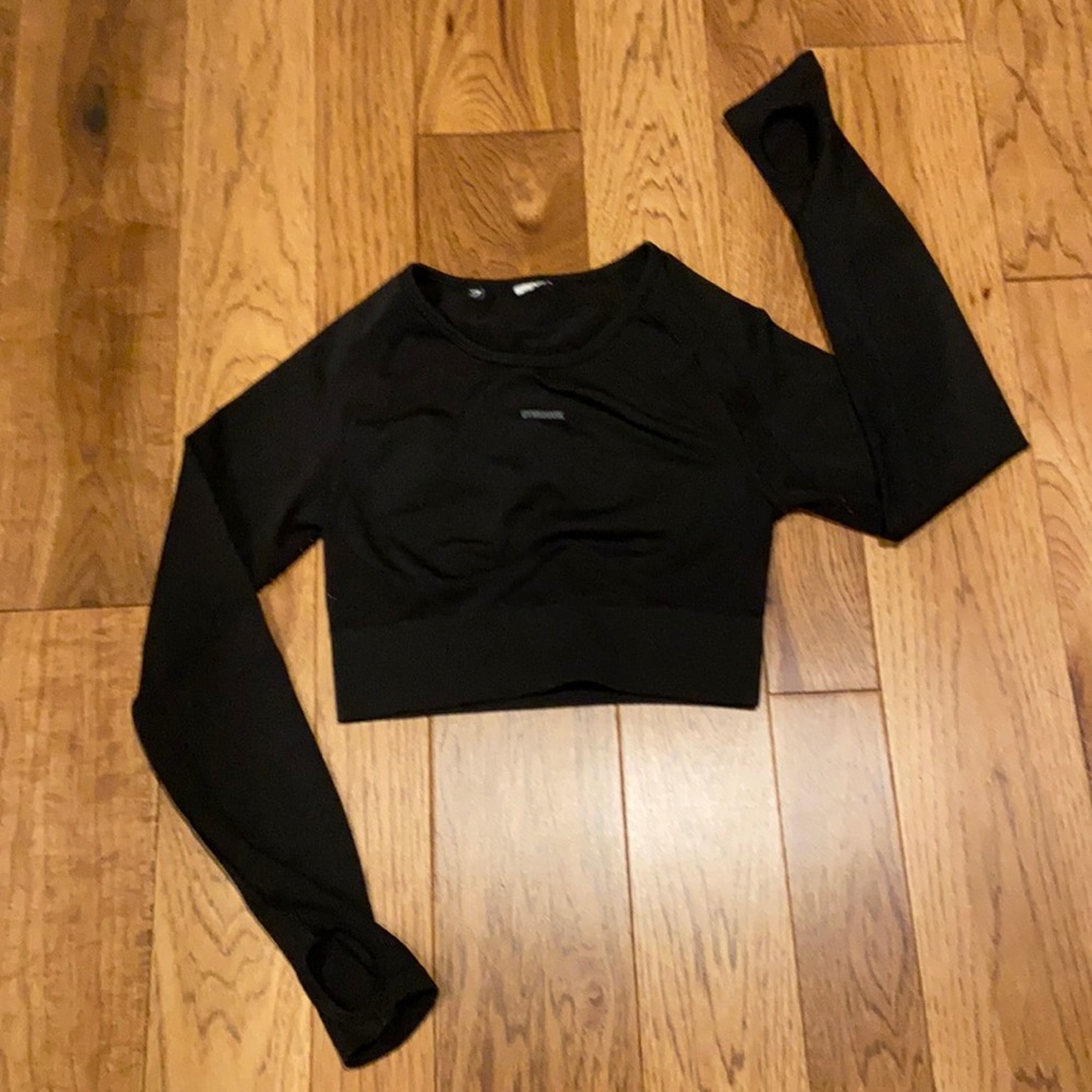 BLACK FLEX GYMSHARK LONG SLEEVE